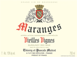 2016 Maranges Rouge, Vieilles Vignes, Domaine Matrot